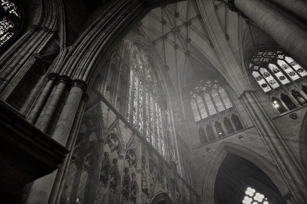 Luces de la catedral de Stratford, England