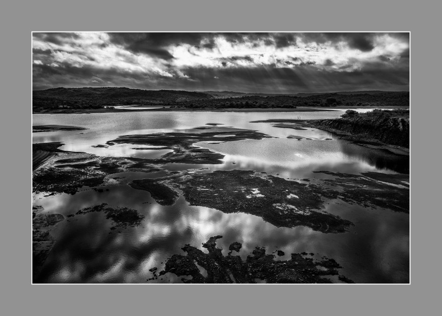 Vista del lago de la presa de Arroyo Corto. Enero 2017.
