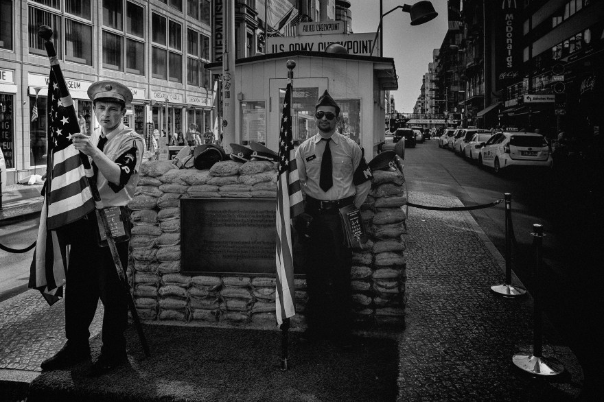 Check point Charly, Berlín, Alemania. Abril 2018.