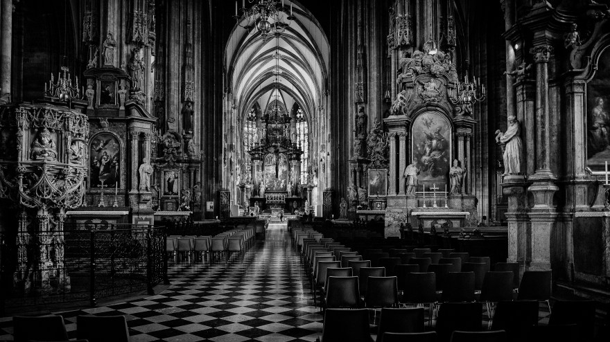 Interior Catedral San Esteban, Viena, Austria, Abril 2018